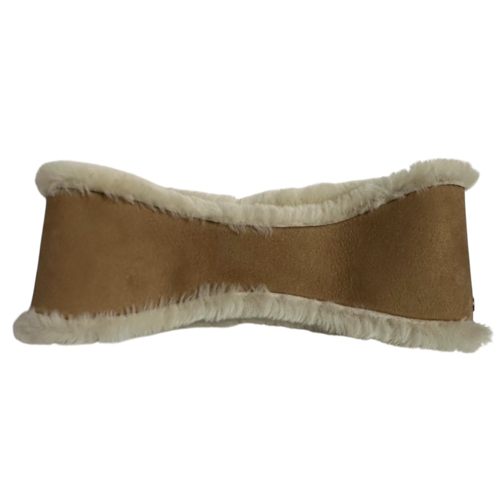 UGG Reversible Leather and Shearling Headband Ear Muff Chestnut Brand New! L/XL - Picture 12 of 13